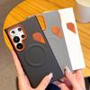 Business Smooth-touch Sle Leather Lens Magnetic Case For Samsung S26 Ultra S25 Edge S24 Plus Metal Heat Dissipation Holes Cover