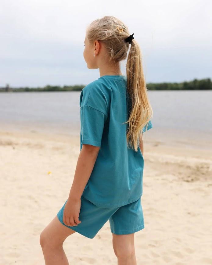 Girls’ Cotton Knit Set – Stylish Printed Tee & Comfy Pocket Shorts, Summer, 6431-036-33 HC