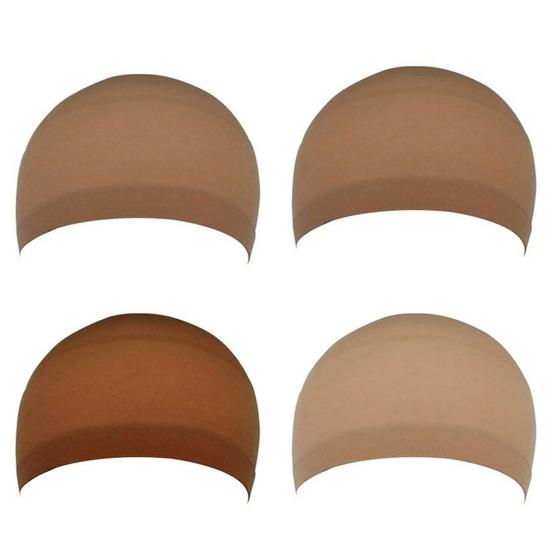 2Pcs Elastic Lace Bandage Hairnet Breathable Mesh Wig Hat Soft Nylon Stretch Cap