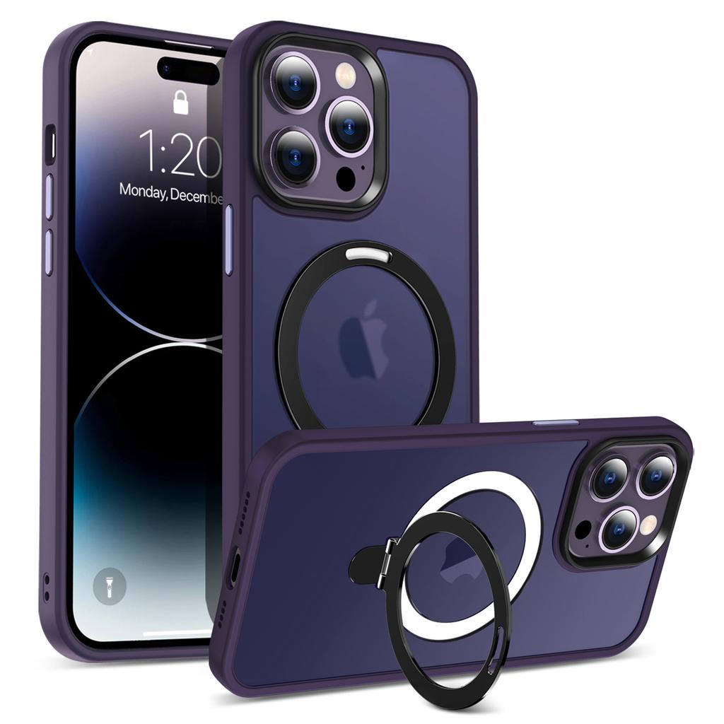Für iPhone 16 Pro Magnetische Hülle Ständer TPU+PC Handyhülle