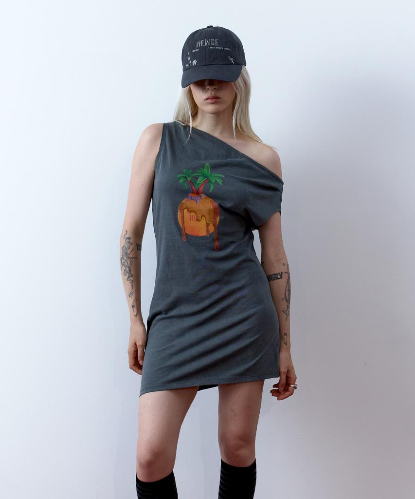 Nyuje Melting Fruit Dress (Pigment Charcoal)