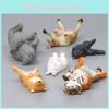 Süßer schlafender Tiger Shiba Inu Hase Katze Känguru Tier Mini-Modell Ornament für Kühlschrank und Werbegeschenk