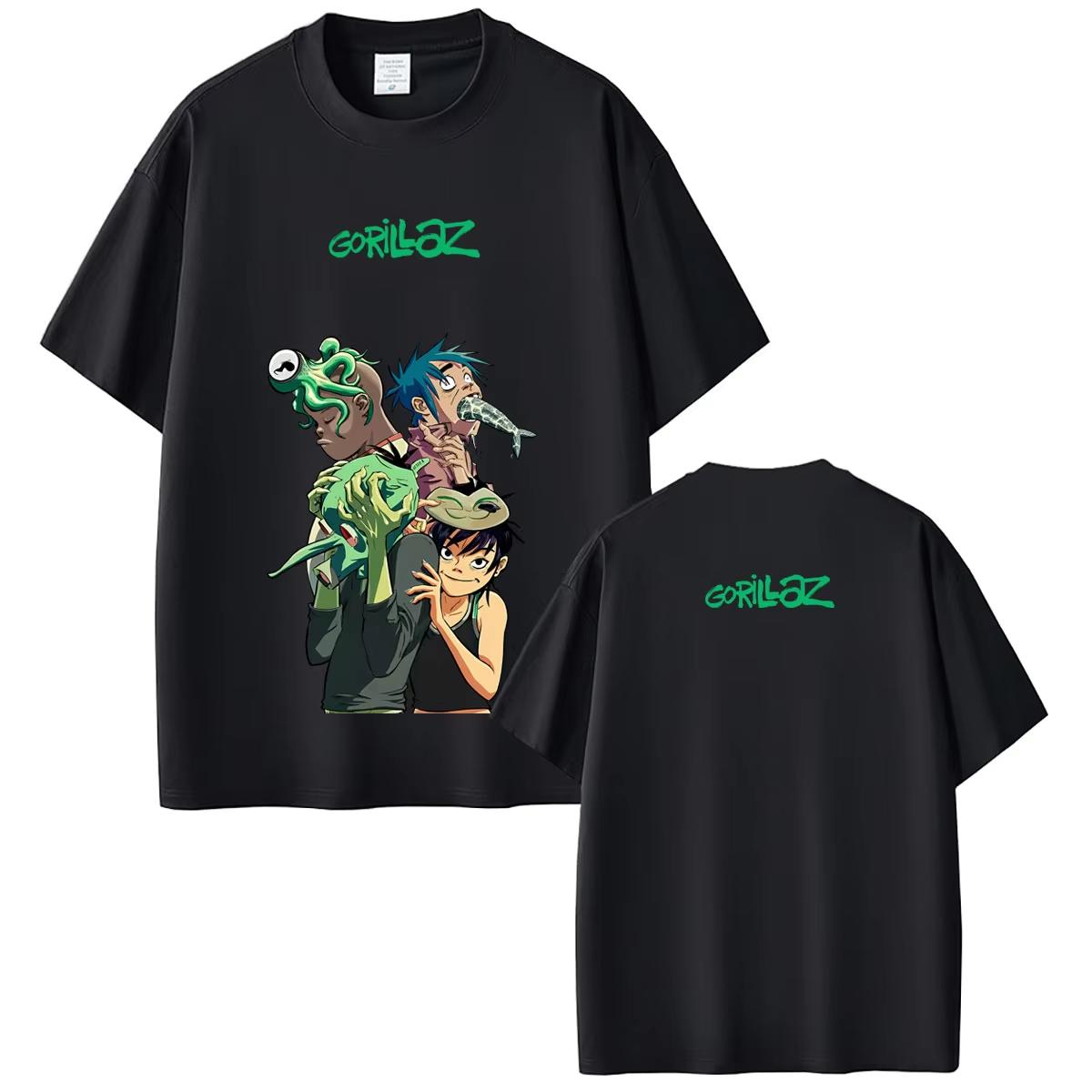 Rock Band Gorillaz Merch TShirt Summer Unisex Unisex Fashion Hip Hop Streetwear Hip Hop Unisexs Gothic Punk T Shirts Tops 2XL