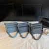 Denim Bag Women's Multi-Layer Crossbody Bag Mobile Phone Bag Shoulder Small Square Bag