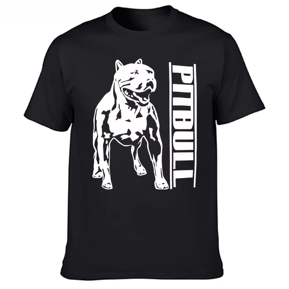 New Spring Vintage Pitbull Rap T Shirt Black Big Center Logo Hip Hop Style Graphic T Shirts Unisexs T Shirts Vintage T Shirt