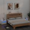 VidaXL 2x Bedside Tables with LED Nightstands Bedside Cabinets Bedside Cabinets with Storage Bedroom 3080734