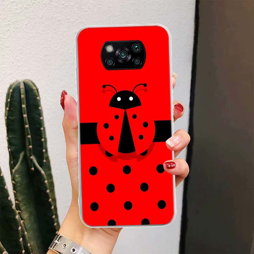 Insect Seven-Star ladybug For Xiaomi Poco X7 X6 X5 X4 Nfc F7 Ultra F6 F5 Pro Phone Case F4 Gt F3 M6 M5 M4 M3 5G Fundas Cover Coq