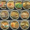 Top 10 Chinese Famous Paintings, Colored Gold Coins, Thousand Mile Rivers and Mountains, Qingming Rivers and Rivers, Metal Crafts, Small Coins