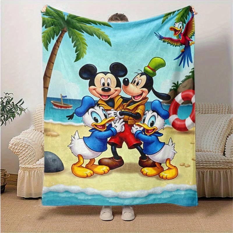 

1pc, Disney Friends Beach Adventure Blanket, Seasonal Universal, Home Decor, Blanket, Soft Flannel Throw Blanket, Versatile & Cozy for Bedroom, Living 130x150cm