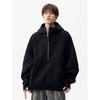 Spring and Autumn Retro Splicing Half Zipper Hooded Sweater Boys Loose Couple Casual Versatile Hoodie