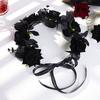 Butterfly Hair Bands Festive Flower Garland Ornament Skull Top Hair Accessories Intricate Artificial Flower Headwear For