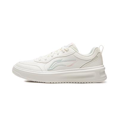 Li Ning Amorti Résistant à l'abrasion Antidérapant Bas Skateboard Chaussures Femme Blanc AGCW078-1