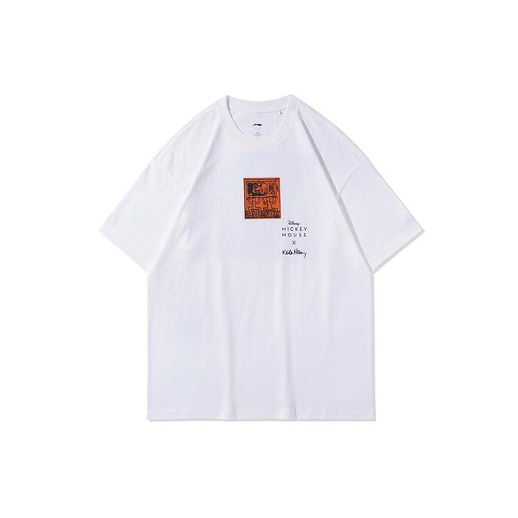 Li-Ning x Disney Mickey x Keith Haring Tee White Red Men s AHSR503-2 L
