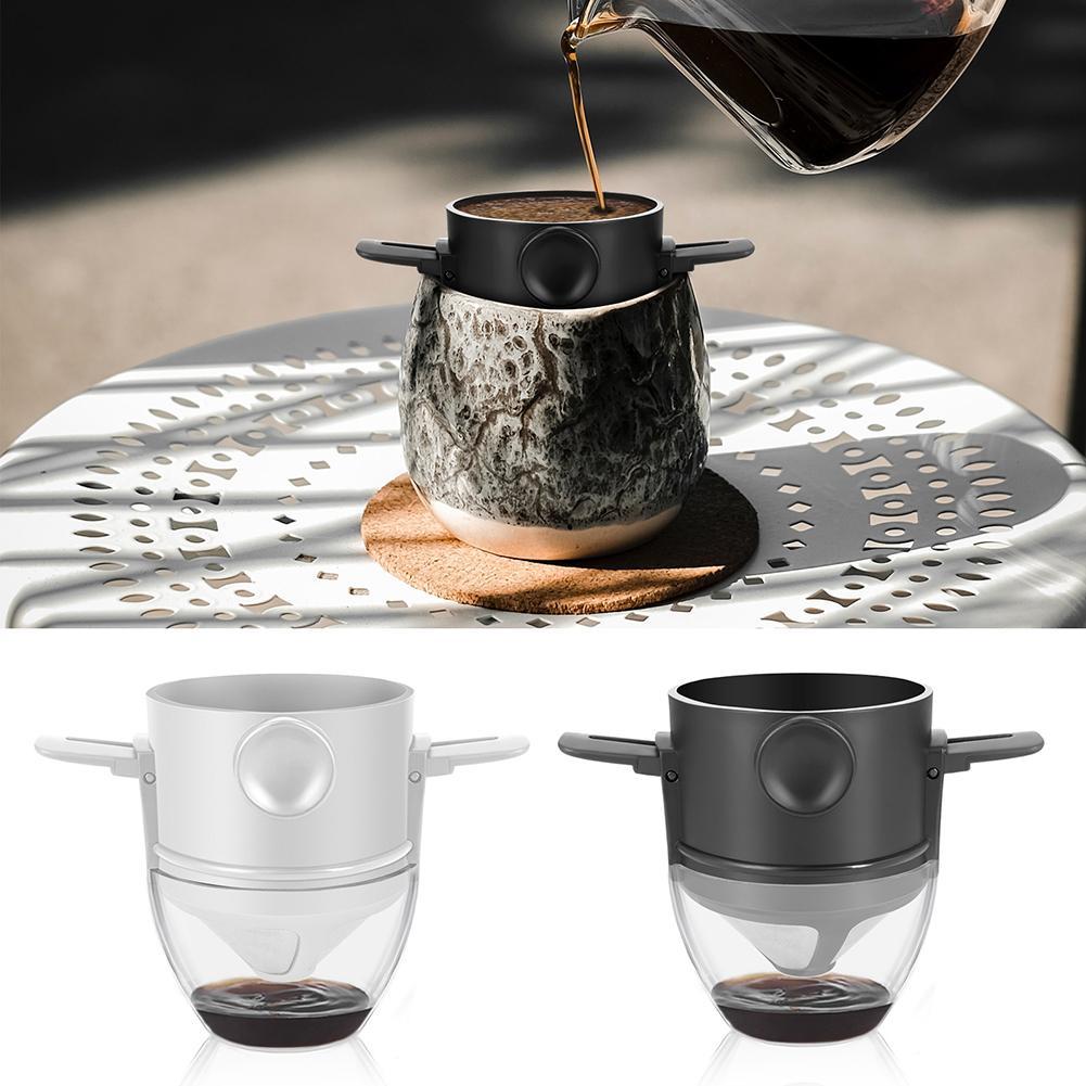 Stainless Steel Pour Over Coffee Dripper Paperless Coffee Filter Travel Coffee Maker for Home Travel Office Hiking Backpacking