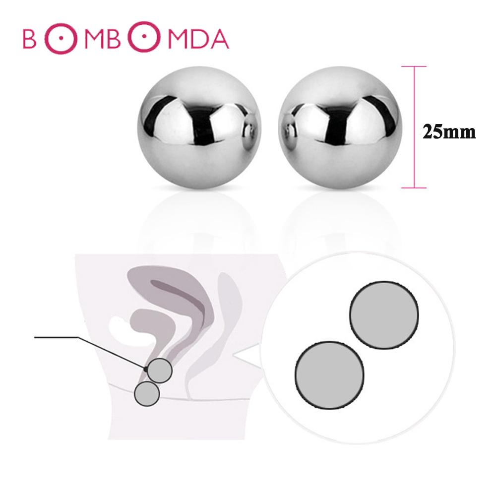 Female Shrink Vaginal Passion Balls Strainless Steel Smart Balls Kegel Vaginal Tight Exercise Trainer Massager Sex Toy for