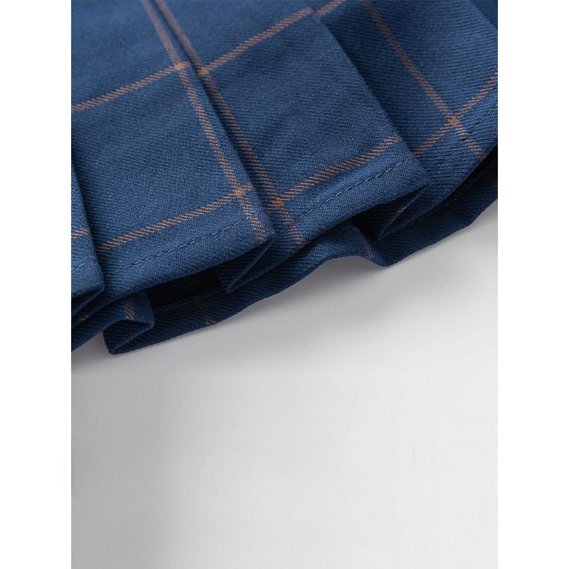 Girl Skirt Pleated School Uniform Teen A Line Pleated Plaid Skirt JK Dance Performance Outfit Kid