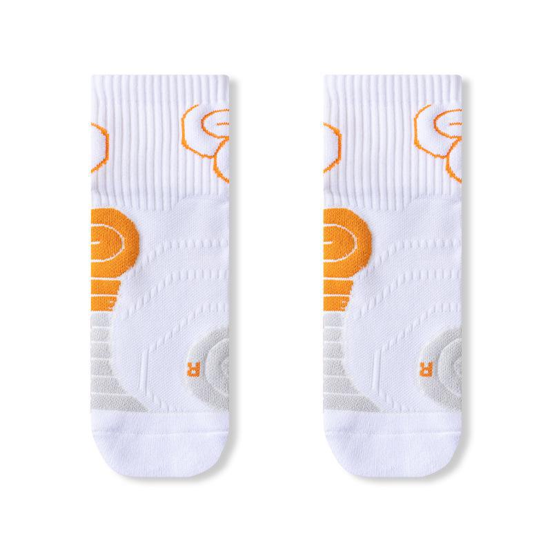 

Мужские высокие баскетбольные тренировочные носки с амортизацией One size(39-43) белый/оранжевый