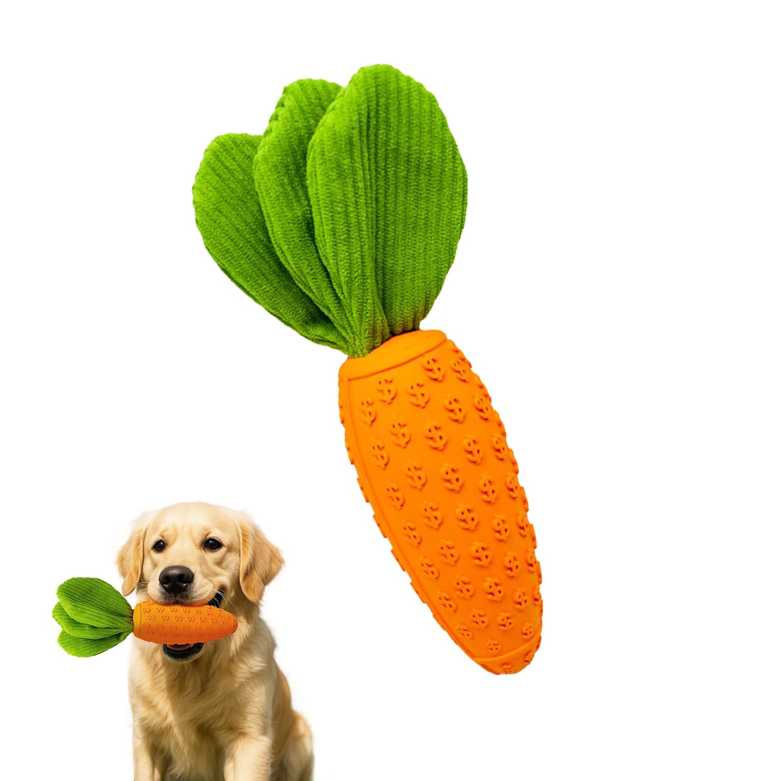 

GHOSTCAT Жевательная игрушка для собак Снимает стресс с зубов собаки Не подходит для средних и крупных Образовательная игрушка для питомца Оранжевая игрушка, Игрушка, Звуки, Прочная, Долговечная, Морковь, Игрушка, оранжевый