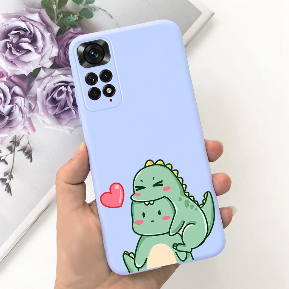 Phone Case For Xiaomi Redmi Note 11 Cover Cat Colorful Case Silicon Soft For Redmi Note11 Note11 4G Shockproof Protection Cover