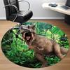 1pc Dinosaur, Prehistoric Chair Carpet for Office, Soft Comfortable Mat For Office, Living Room, Bedroom, Machine Washable Carpet yy251112026