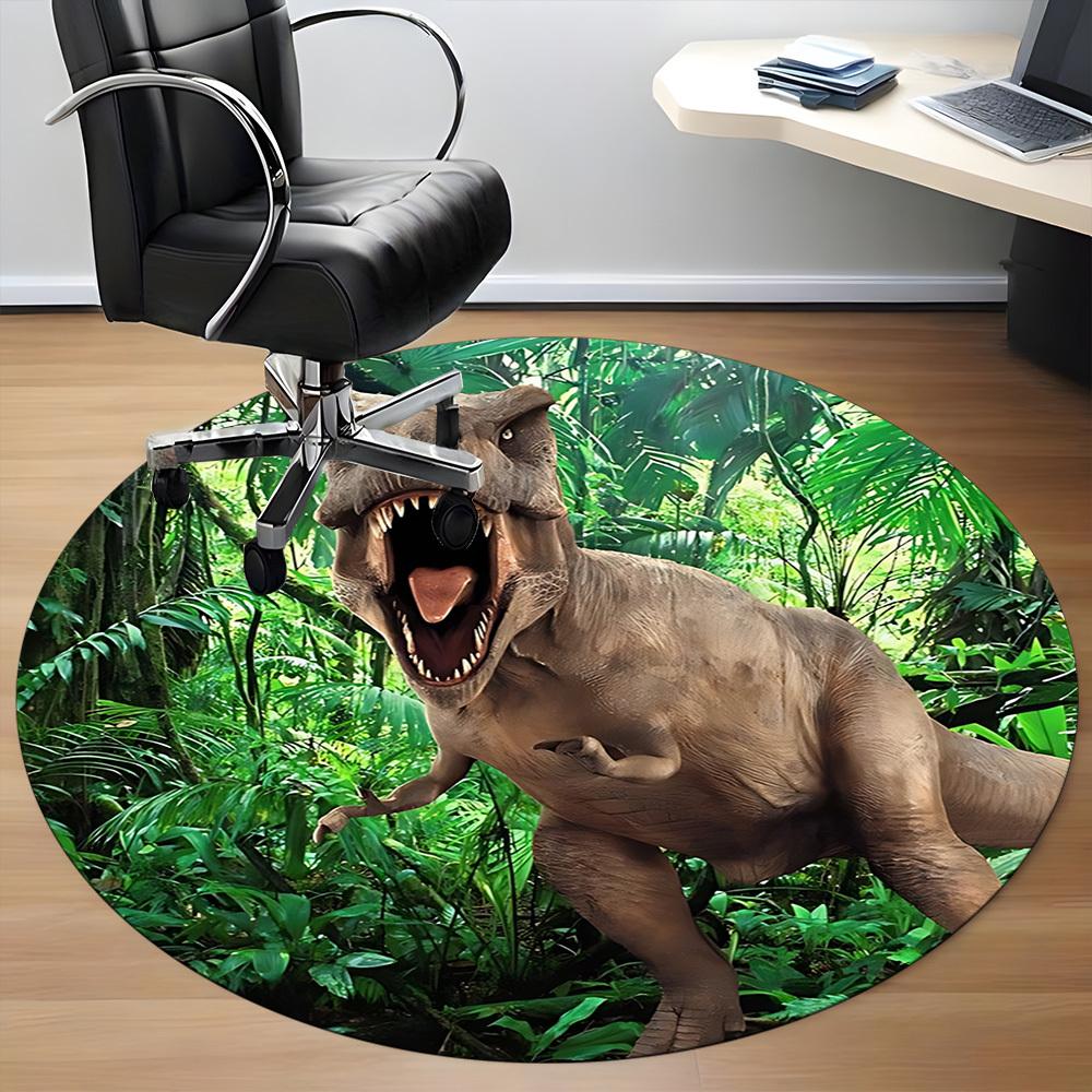 1pc Dinosaur, Prehistoric Chair Carpet for Office, Soft Comfortable Mat For Office, Living Room, Bedroom, Machine Washable Carpet yy251112026
