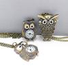 Quartz Owl Pocket Watch Antique Bronze Color Necklace Pocket Watch Flip Style Pocket Watch  Gift