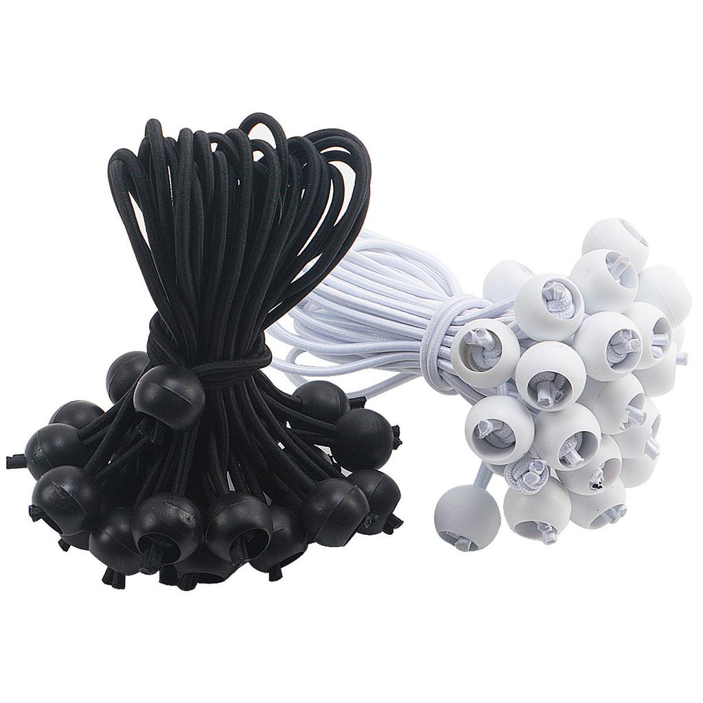 Outdoor Elastic Ball Rope Bungee Cords Portable Tent Fixing Tarpaulin Awning Canopy Heavy Duty Tarp Tie Down for Shelter Cargo