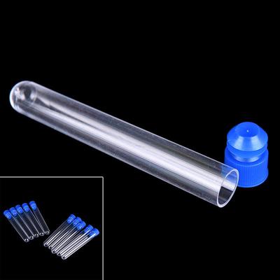 10Pcs 15X100Mm Clear Plastic Test Tubes Hard Plastic Test Tube With Wing Plug