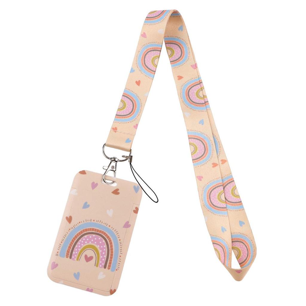Ausweishalter Rosa Schleife Lanyards für Schlüssel Nackenband für Karten Ausweis Fitnessstudio Schlüsselanhänger Krankenschwester Zubehör