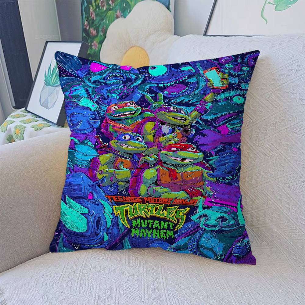 N-Ninja Turtles Anime Pillow Cover For Bedroom Room And Living Room Sofa Decorative Cushion Cover