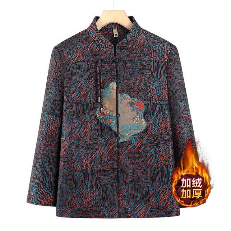 New autumn embroidered jacket top wife old autumn clothing temperament clothing