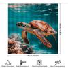 Ocean Turtle Shower Curtain Nature Inspired Home Decor Waterproof Polyester Fabric Bathroom Accessories Set with Hooks
