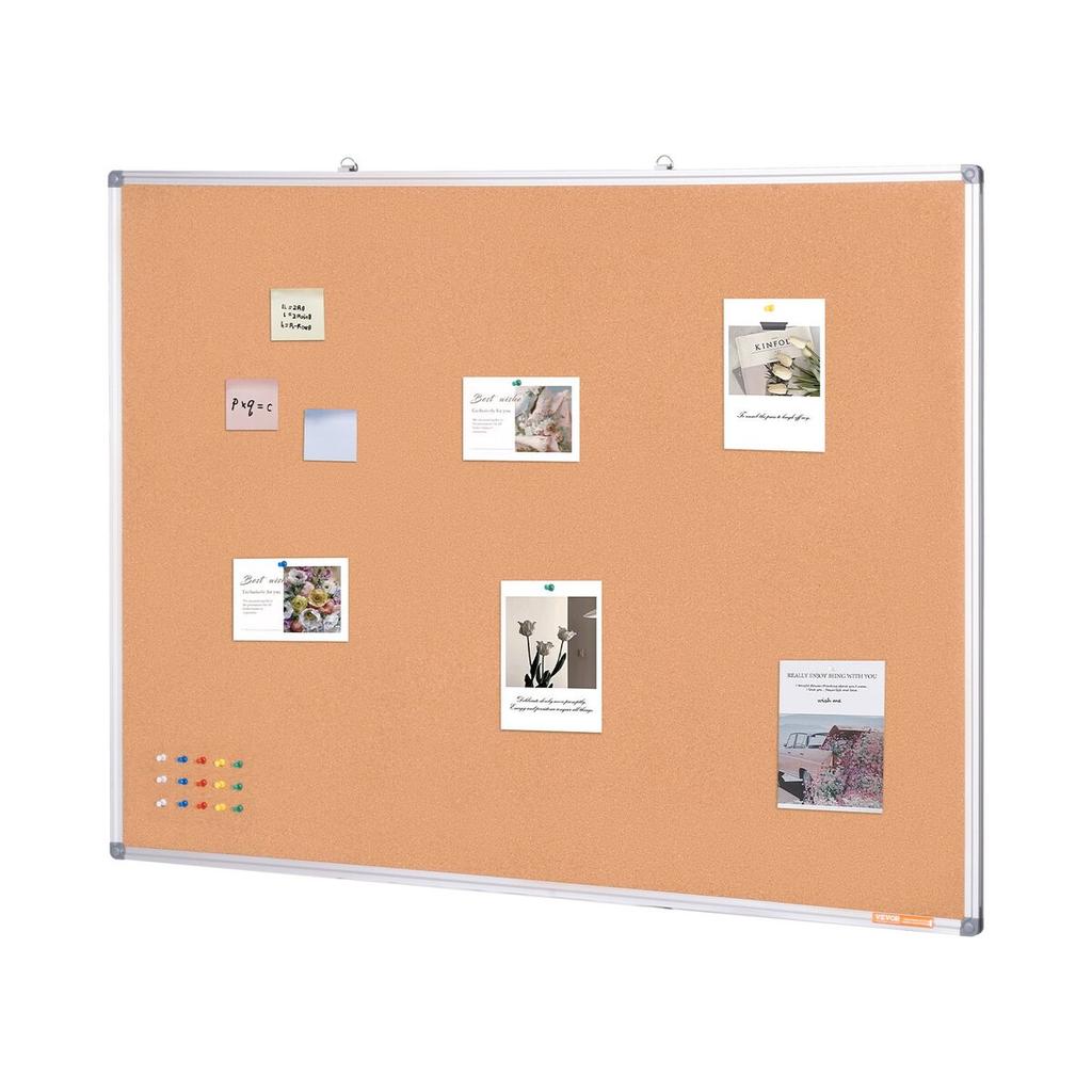 48"x36" Large Cork Board – Wall-Mounted Bulletin Board with Pin Board