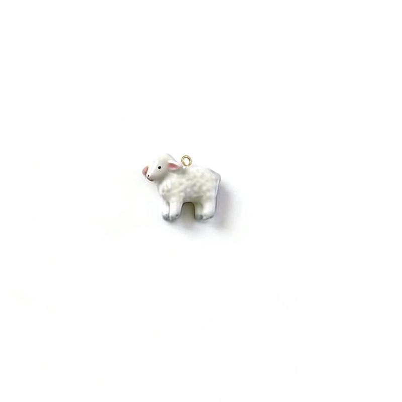 Fun Cartoon Animal Diy Pendant Bracelet Necklace Cute Sweet Deer Lamb Squirrel Stainless Steel Pendants Jewelry Accessories