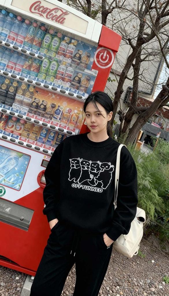 Opeutyundeu Pocket Cat Knit 2 Colors
