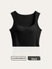 Women's Summer Sling Tank Top with Integrated Padded Bra, Thin Style, Anti-Auxiliary Breast Bandeau.