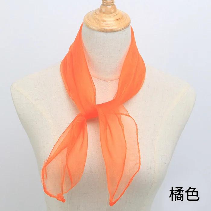 21 Farben 60*60CM Durchsichtige Transparente Schals für Mädchen Musik Tanz Schal Bonbonfarben Damen Outdoor-Schals