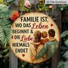 2D Flat Retro Aluminum Wall Decorations In Various Sizes. A Warm Family Theme, Watercolor Style, Featuring A Couple Holding Hands From Behind – Ideal