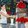 30 Pezzi Papaveri Rossi Artificiali Pu Papaveri Real Touch Fiori Finti Per Tavolo da Cucina Centrotavola Matrimonio Festa Bouquet Nuziale Casa P