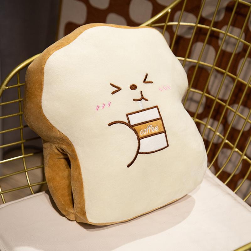 Soft Toast Bread Plush Stuffed Toy Doll Pillow Warm Blanket Sofa Bed Decor Cushion Cute Baby Kid Girlfriend Sleeping Gift