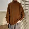 Herren Hochhals Vintage Japanischer Stil Pullover - Herbstmode Layered Strickoberteil