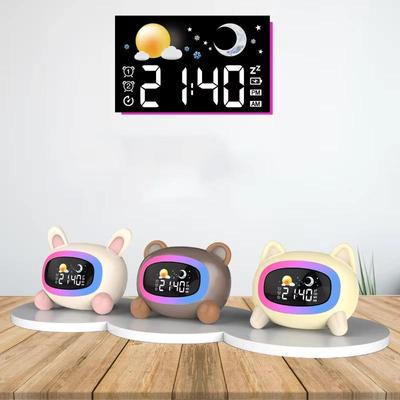 Réveil pour enfants, 1 pièce, chronométrage, dessin animé, entraînement au sommeil, chevet, étudiant, rappel de l'heure, réveil, écran numérique, lumières, charge