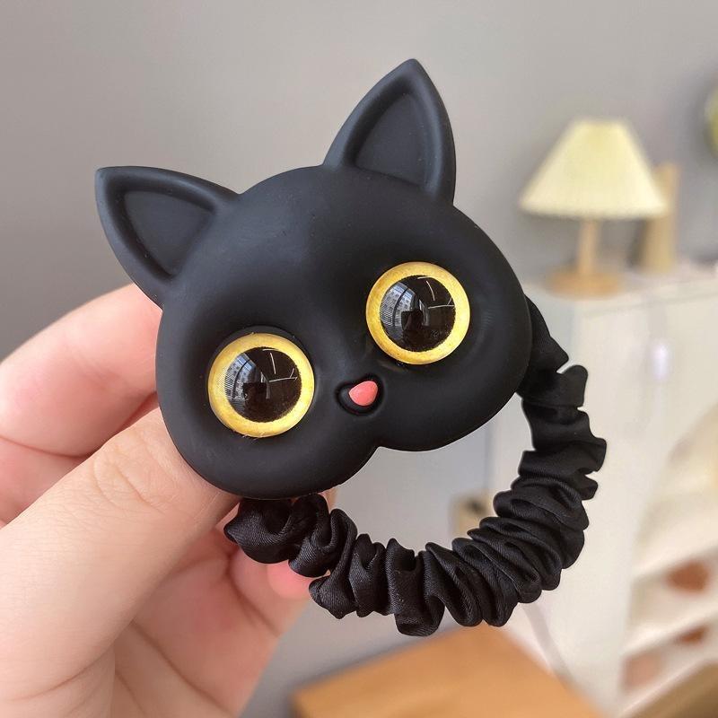 Women Cute Cat Hair Ties Rubber Bands Elastic Hair Bands Korean Headwear Children for Girls Lovely Hair Accessories Ornaments