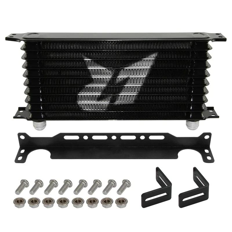 LINESRACING AN10 10Row Aluminum Oil cooler W/ 262mm Mounting Bracket Kit Trust Type Black/Blue чёрный