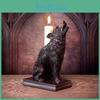 Elegant Gothic Cat Candle Holder Stunning Resin Craft For Halloween Decor