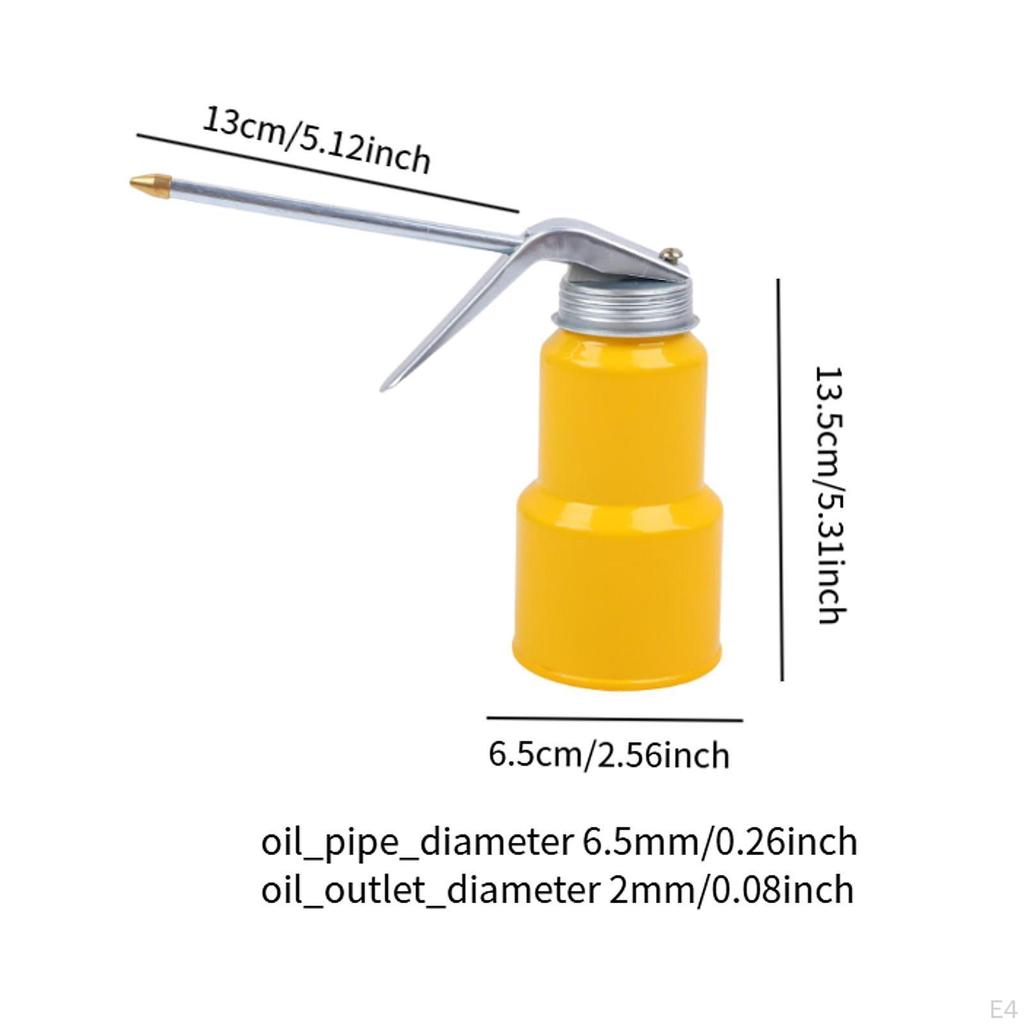 Hand Pump Oiler Can High Pressure Straight Spout Compact Lubricating Oil Spray for Car -house
