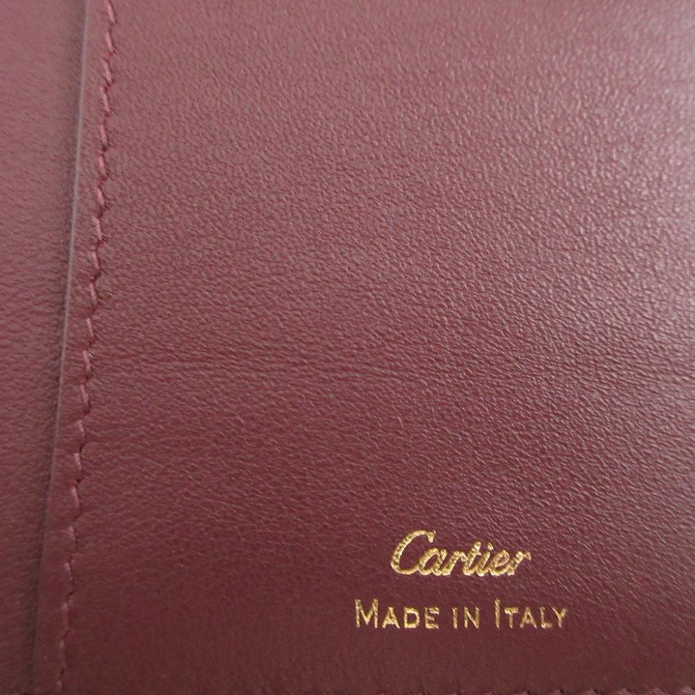 Used AUTHENTIC CARTIER L3001760 Must de Cartier long wallet Bordeaux Leather