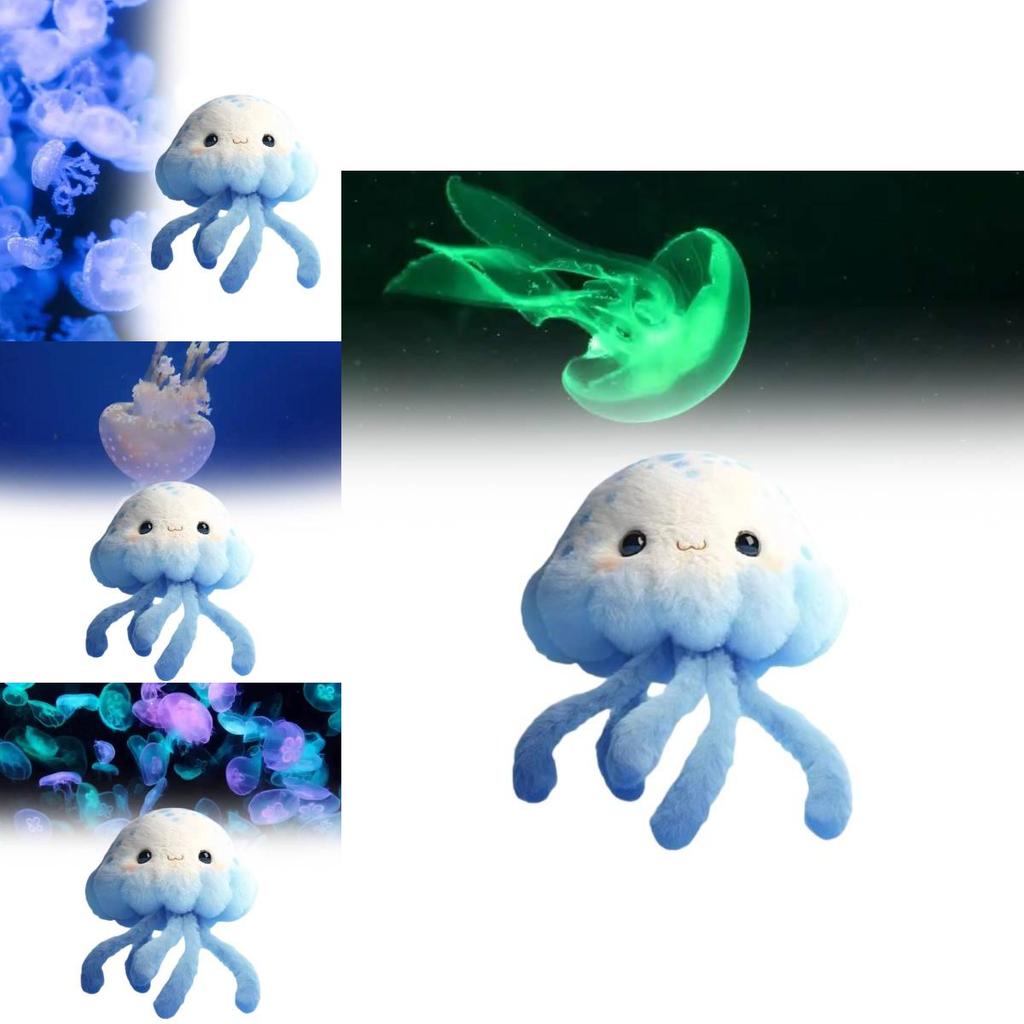 Charming Ocean-inspired Jellyfish Plush Toy Keychain With Soft Sponge Filling For Kids