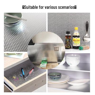 Extra dicker selbstklebender wasserdichter Aluminiumfolienaufkleber für die Küche: Ölfest, Hochtemperaturbeständig für Herdplatten und Schränke.