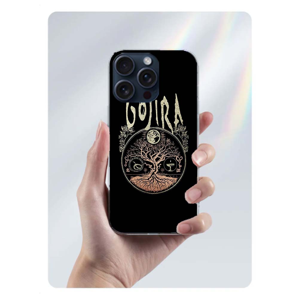 

G-Gojira Band Clear Phone Case For Iphone 17 Air 16 Pro Max 15 Pro 14 Plus 17E 16E 11 13 12 Mini Cover Cases Fundas Cell TPU Cap iPhone 12 Mini